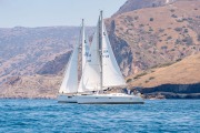 People sailing and chatting at the Beneteau Rendezvous at Two Harbors, Catalina