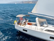People sailing and chatting at the Beneteau Rendezvous at Two Harbors, Catalina