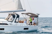 People sailing and chatting at the Beneteau Rendezvous at Two Harbors, Catalina