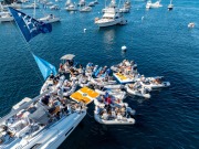 People sailing and chatting at the Beneteau Rendezvous at Two Harbors, Catalina