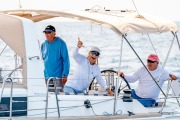 People sailing and chatting at the Beneteau Rendezvous at Two Harbors, Catalina