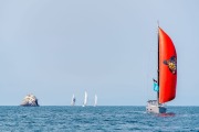 People sailing and chatting at the Beneteau Rendezvous at Two Harbors, Catalina