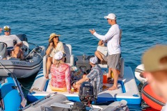 People sailing and chatting at the Beneteau Rendezvous at Two Harbors, Catalina