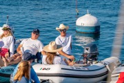 People sailing and chatting at the Beneteau Rendezvous at Two Harbors, Catalina
