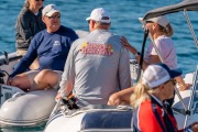 People sailing and chatting at the Beneteau Rendezvous at Two Harbors, Catalina