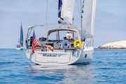 People sailing and chatting at the Beneteau Rendezvous at Two Harbors, Catalina