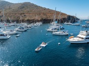 People sailing and chatting at the Beneteau Rendezvous at Two Harbors, Catalina