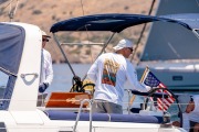People sailing and chatting at the Beneteau Rendezvous at Two Harbors, Catalina