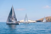 People sailing and chatting at the Beneteau Rendezvous at Two Harbors, Catalina