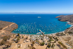 aerial shot of catalina island