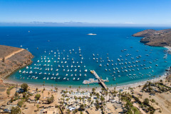 aerial shot of catalina island