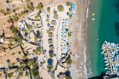 aerial shot of catalina island