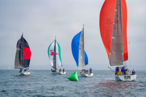 sailboats in boat race