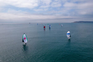 sailboats in boat race