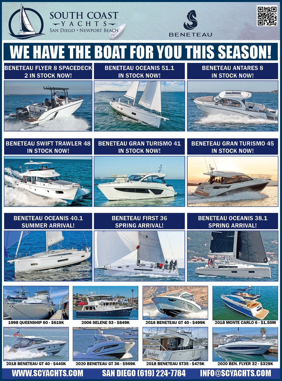 South Coast Yachts ad in The Log
