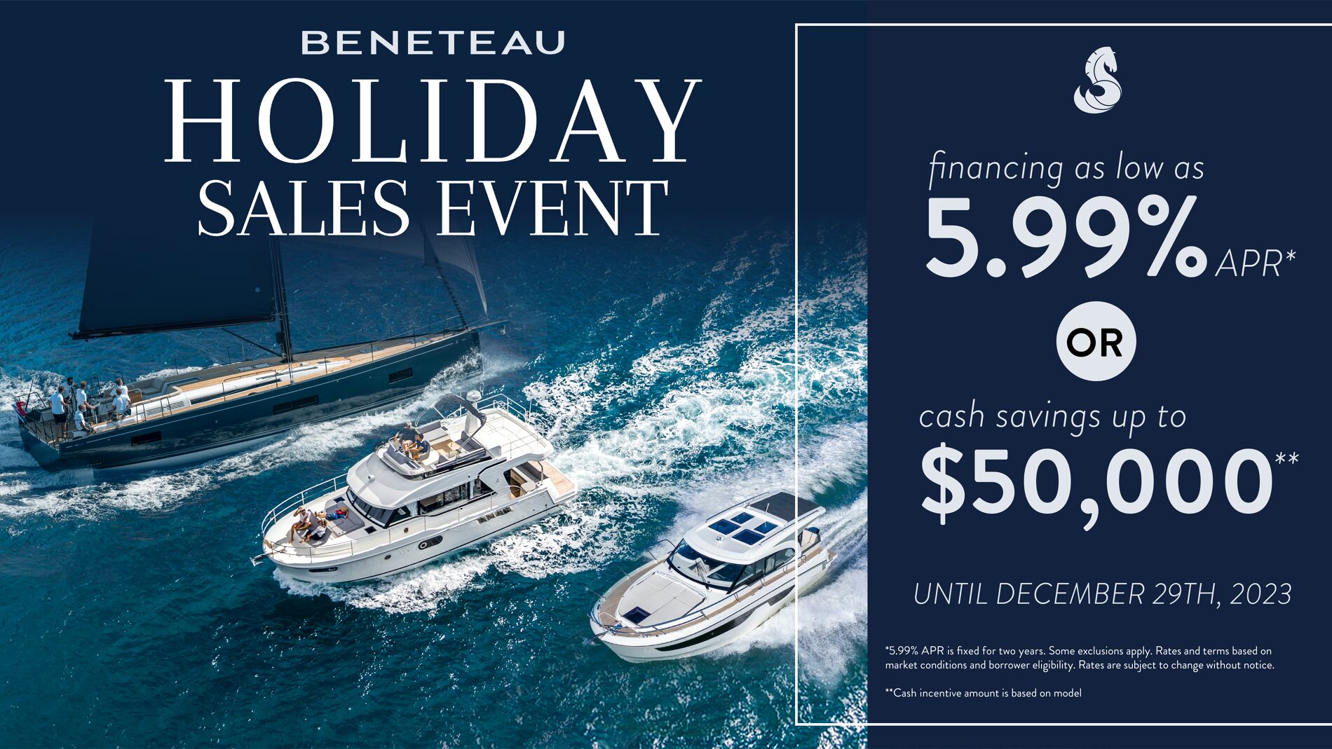 Beneteau Flyer for Holiday Savings Event