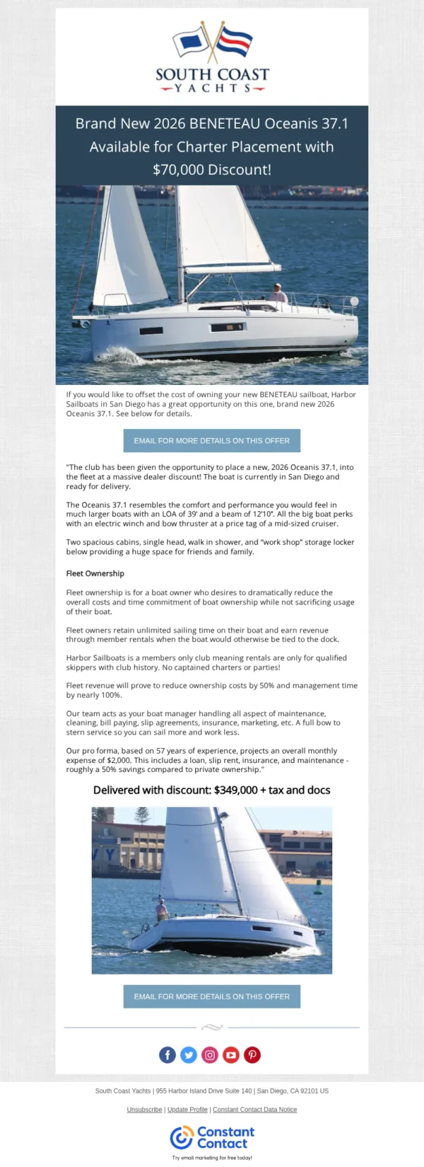 Oceanis 37.1 Special Email Blast